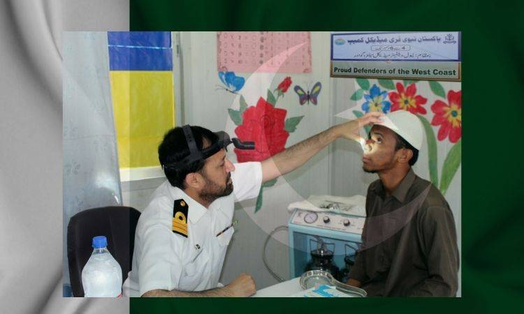 Pakistan Navy setup free medical camp at Gujjo