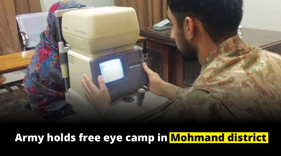 Army holds free eye camp in Mohmand district 