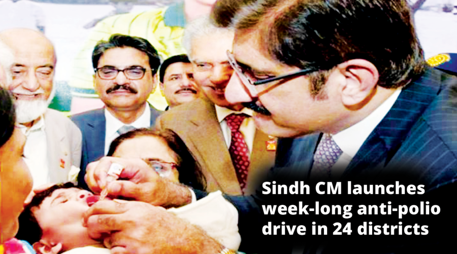 Sindh CM launches week-long anti-polio drive in 24 districts