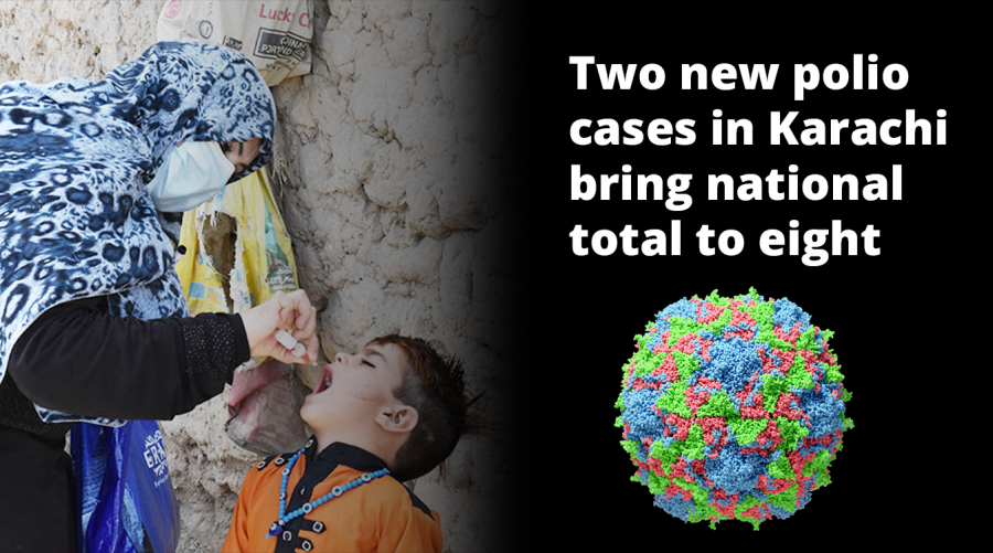 Two new polio cases in Karachi bring national total to eight