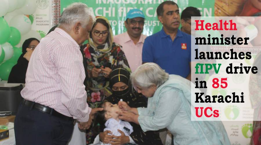 Health minister launches fIPV drive in 85 Karachi UCs