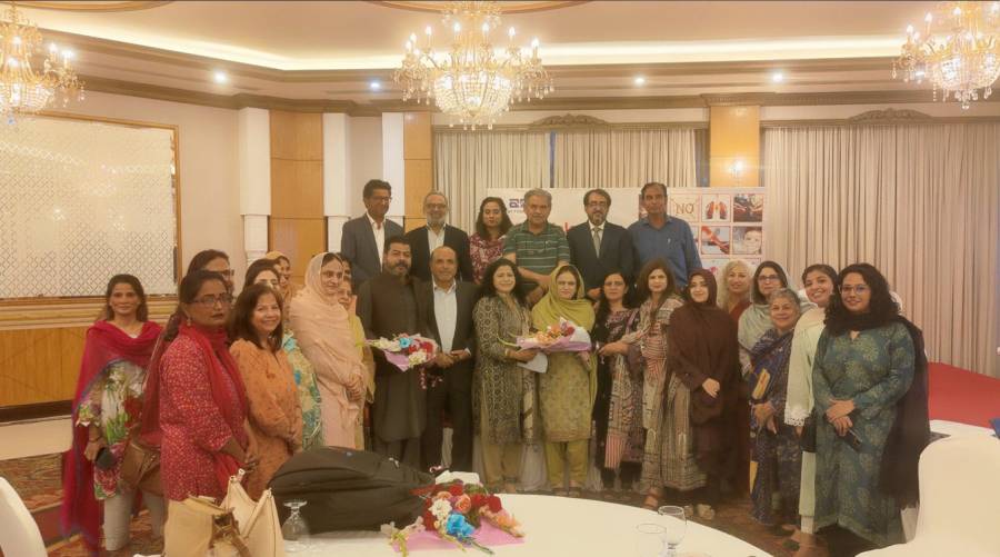 Health experts and policymakers at a tobacco control policy dialogue in Karachi.